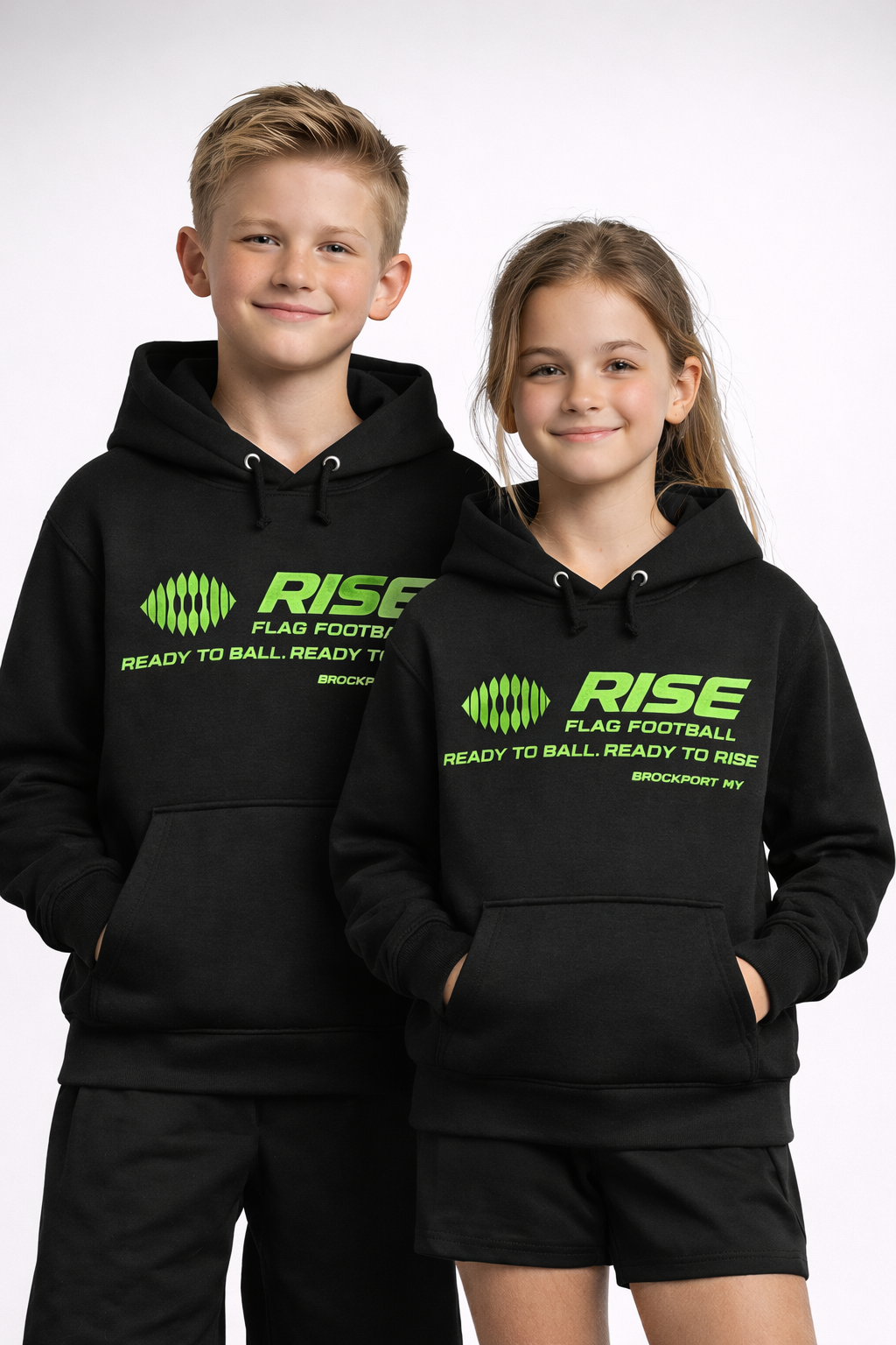 RISE Youth Hoodie-Green